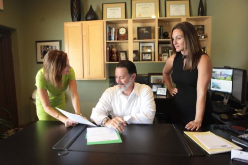 Hank Didier with Allison and Lauren